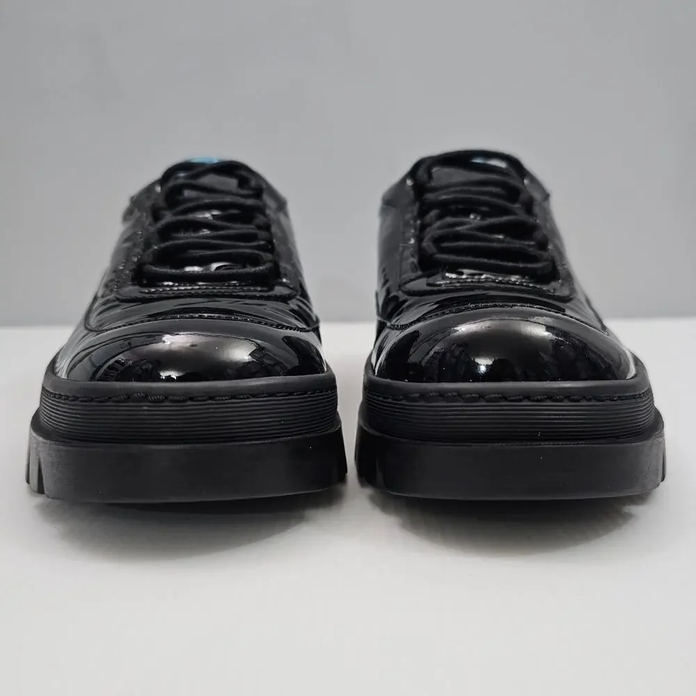Valentina Rangoni Maracana Sneaker Womens 7.5 Black Glove Leather Platform